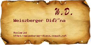 Weiszberger Diána névjegykártya